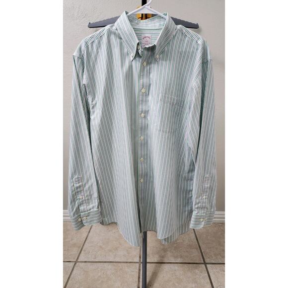 Brooks Brothers Size L Striped 346 LS Shirt Non Iron Button Down - Picture 1 of 6